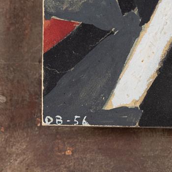 Olle Bonniér, tempera and gouache on paper panel, signed and dated -56.