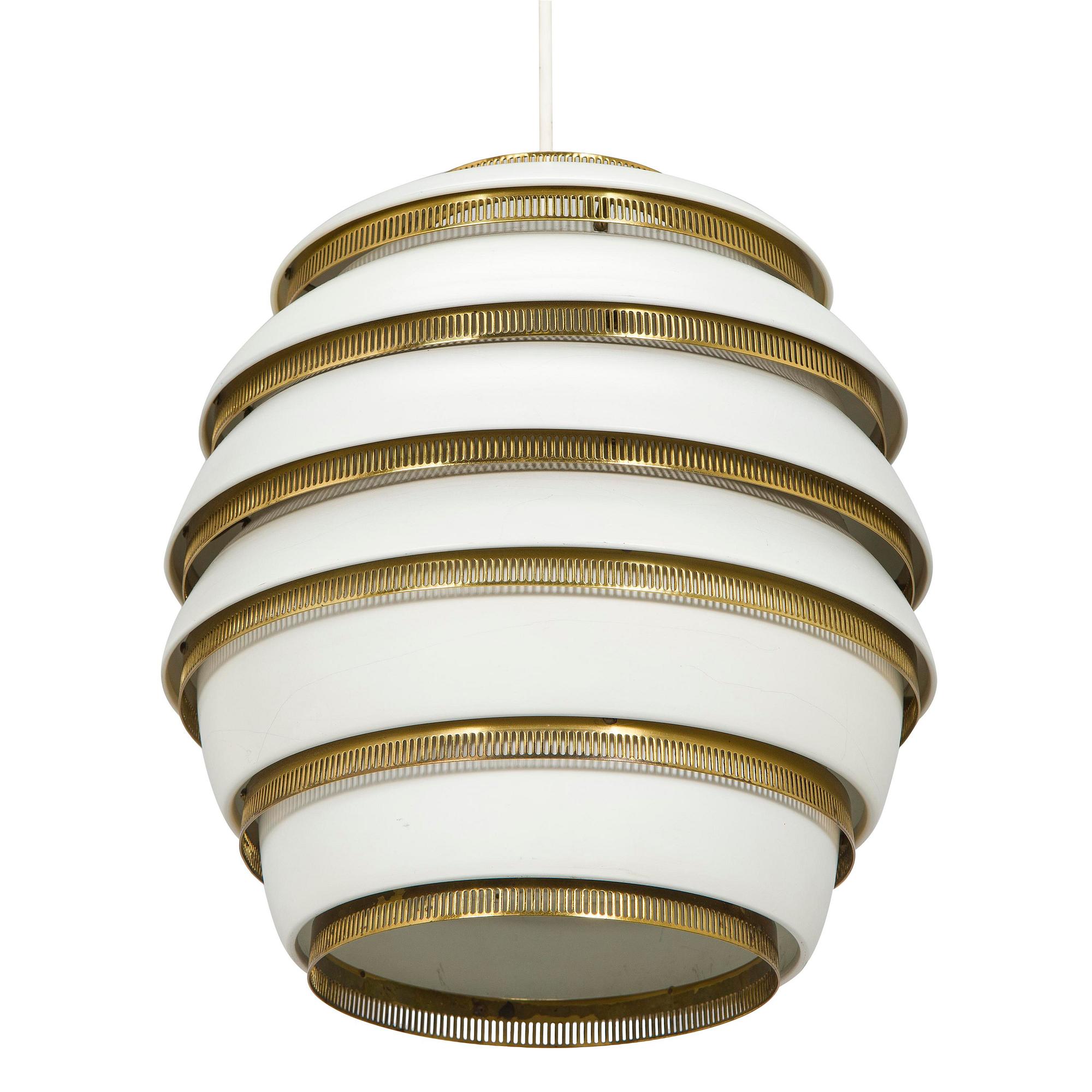 Alvar Aalto, a pendant lamp A332, 'Beehive' for Valaistustyö.