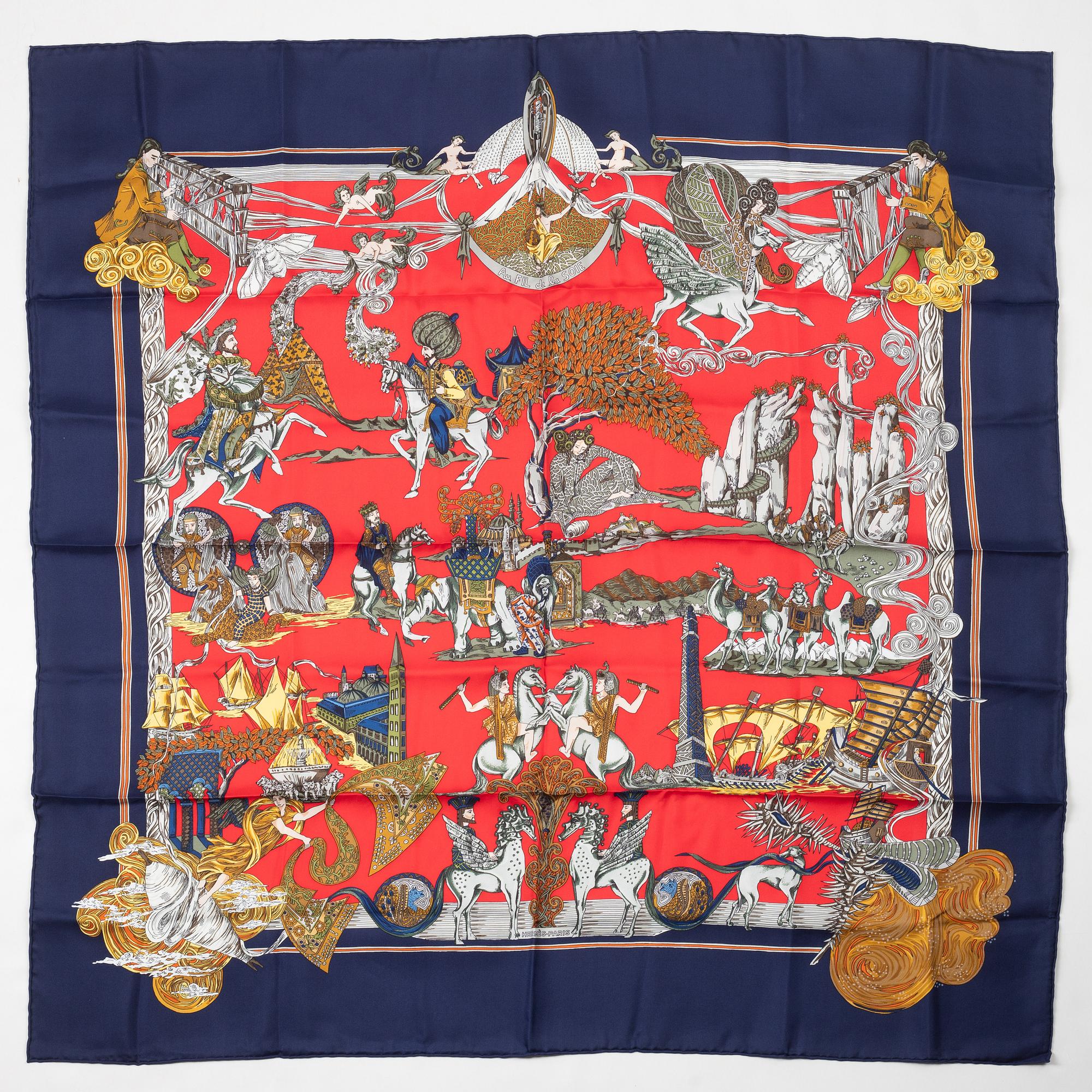 Hermés, scarf, "Au Fil de la Soie".