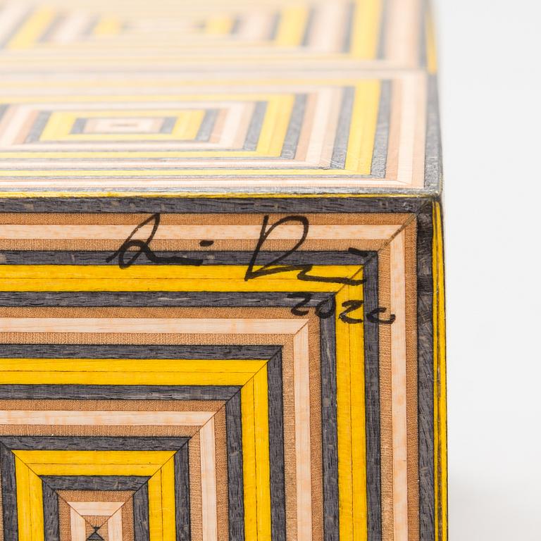 ALEKSI PUUSTINEN, 'O-Block' art object, signed.