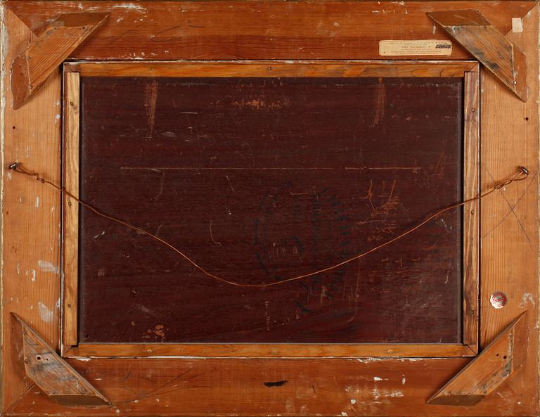 JOHAN ERICSON, olja på pannå, signerad.