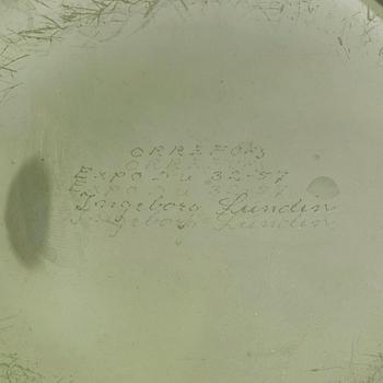 Ingeborg Lundin, vas, grönt underfångsglas, "Äpplet", Orrefors efter 1957.