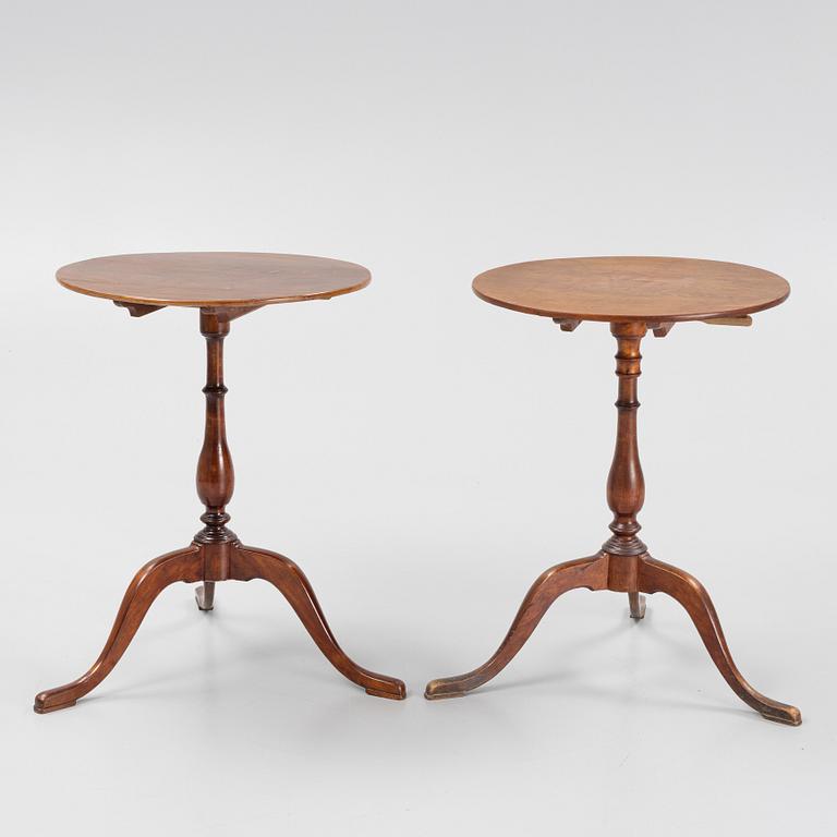 A matched pair of 19th Century side tables.