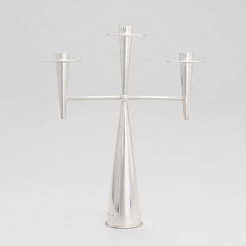 Tapio Wirkkala, Silver candelabrum TW 202, Kultakeskus, Hämeenlinna 1961.