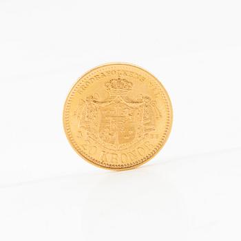 Gold coin 20 Kroner Norway 1895 Oscar II.