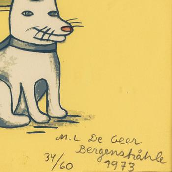 Marie-Louise Ekman, silkscreen, 1973, signed and numbered 34/60.