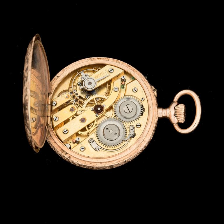 FICKUR, dam,  14 k guld, tidigt 1900-tal. Vikt ca 31 gram.