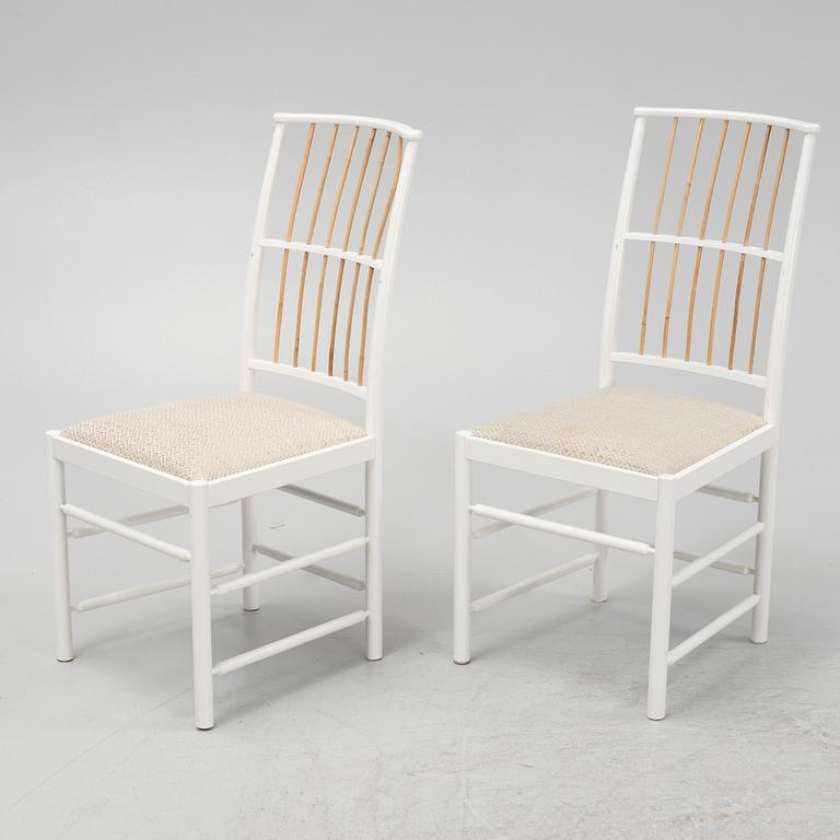 Josef Frank, chairs, set of 4, model 2025, Svenskt Tenn, Sweden, 2000s.