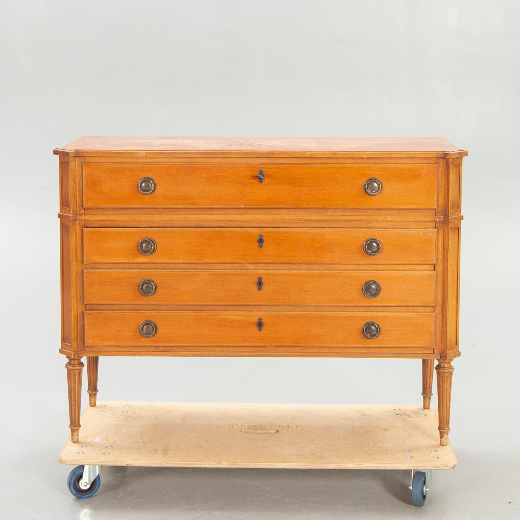 A Louis XVI style mahogany bureau mid 1900s.