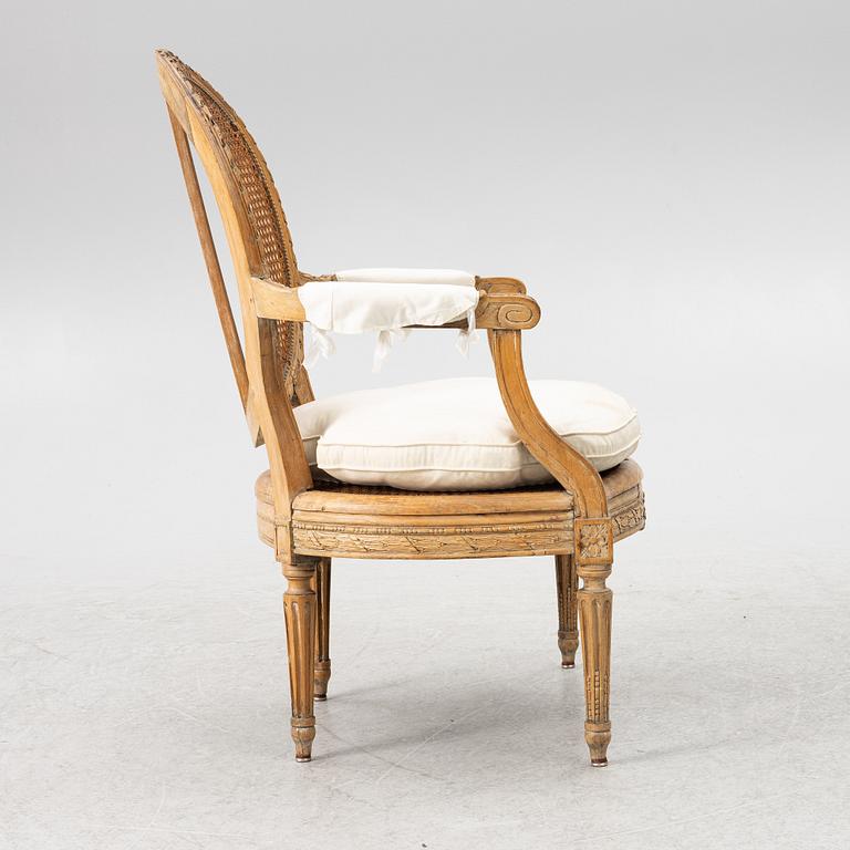 A Louis XVI-style armchair, 19th century.