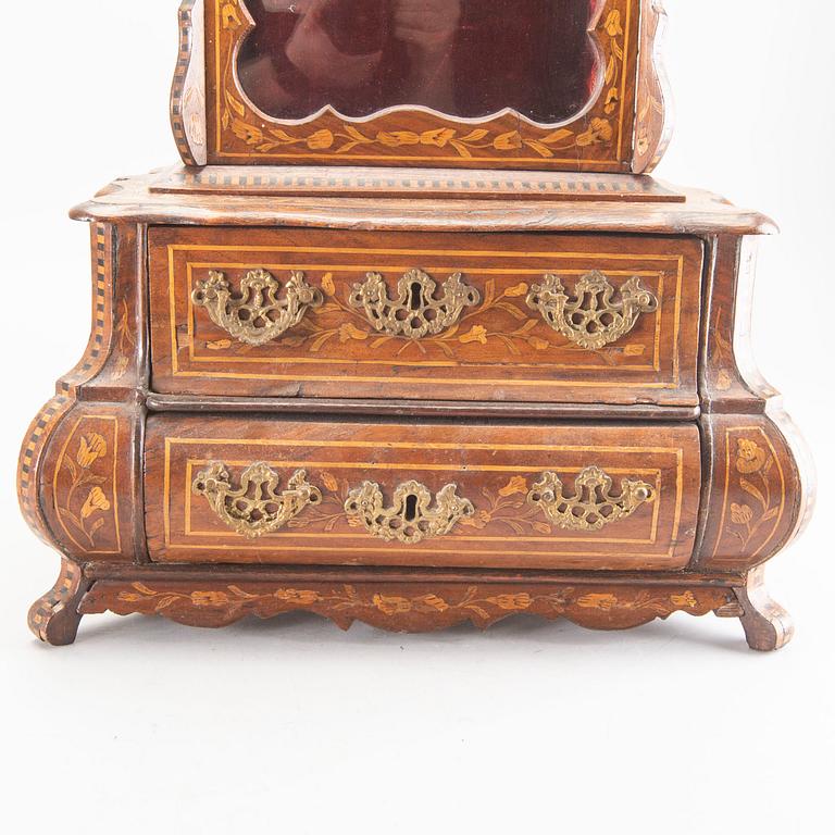 A Louis XV-style miniature cabinet around 1900.