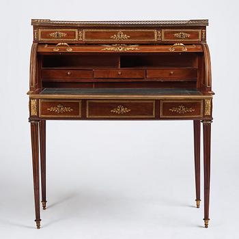 A Louis XVI gilt-bronze mounted mahogany cylinder desk by F. Schey, (master in Paris 1777).