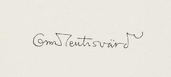 Oscar Reutersvärd, ink, signed.