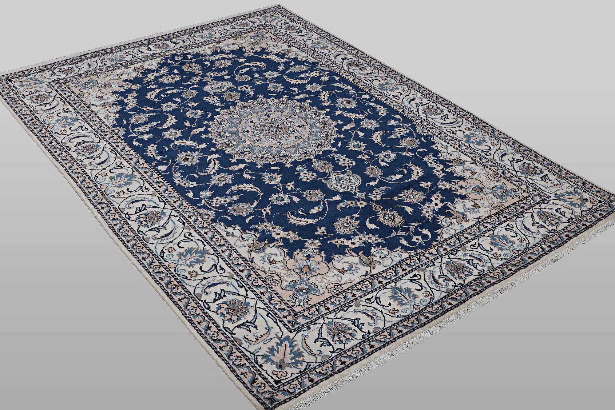 A carpet, Nain, part silk, ca 294 x 198 cm.