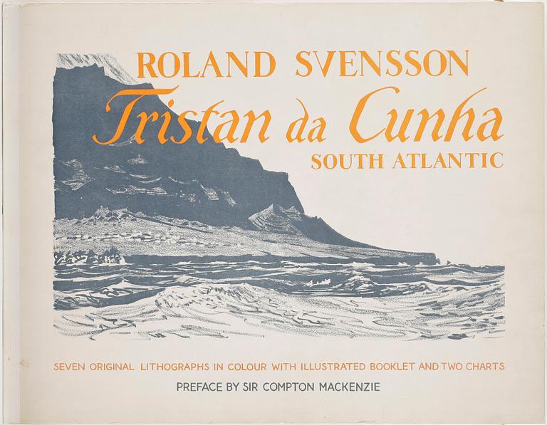 ROLAND SVENSSON, mapp med 7 litografier, "Tristan da Cunha", sign o numr CXI/CCC.