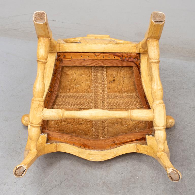 KARMSTOLAR, ett par, svensk senbarock, 1700-talets mitt.