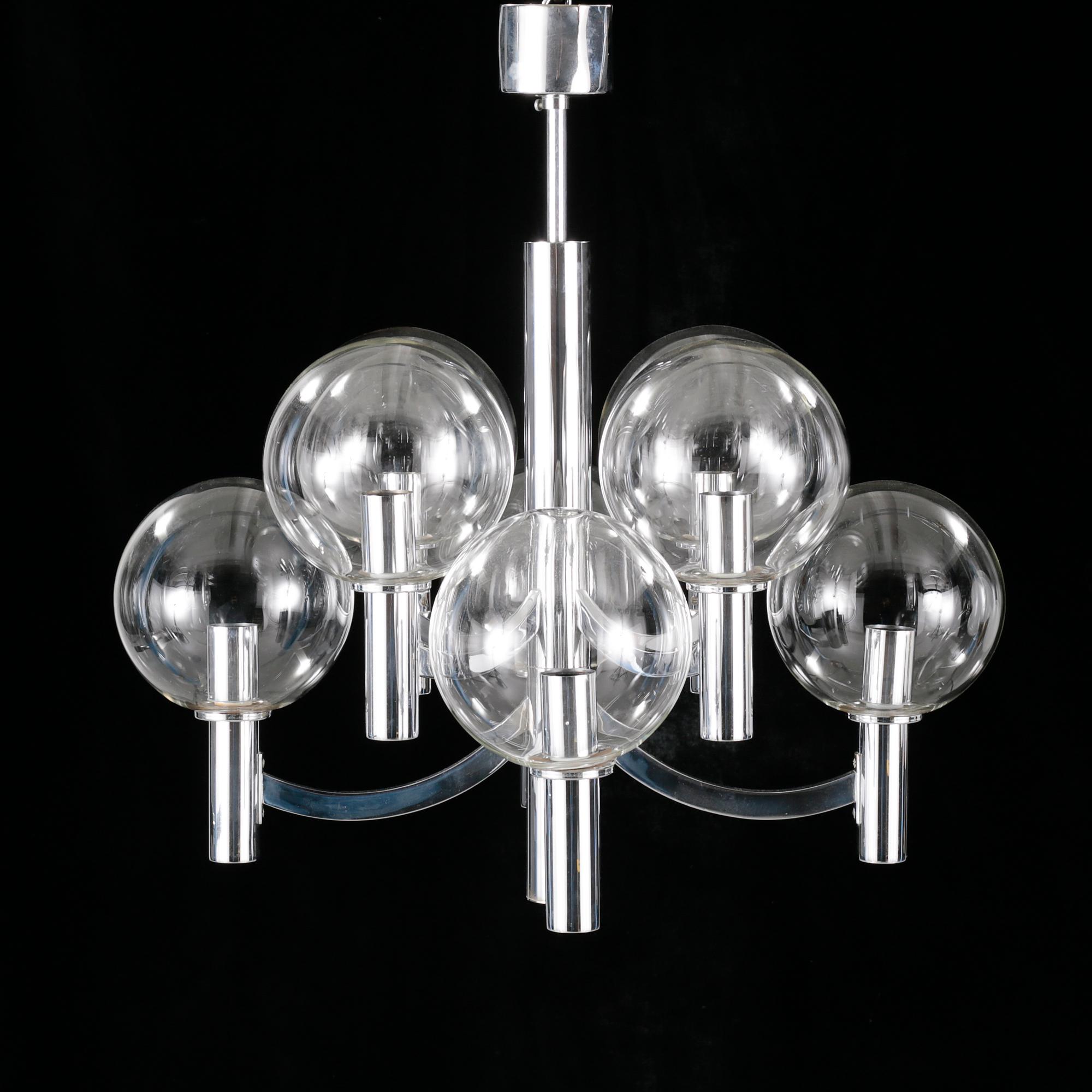 A Kaiser Leuchten ceiling lamp, later part of the 20th century.