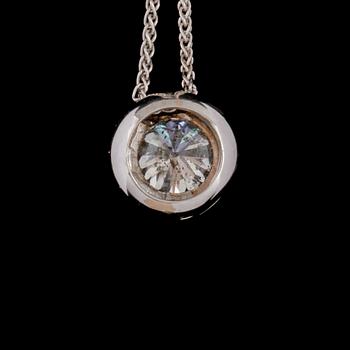 HÄNGE, 18k vitguld med briljantslipad diamant, 1.43 ct. Vikt 4 g.