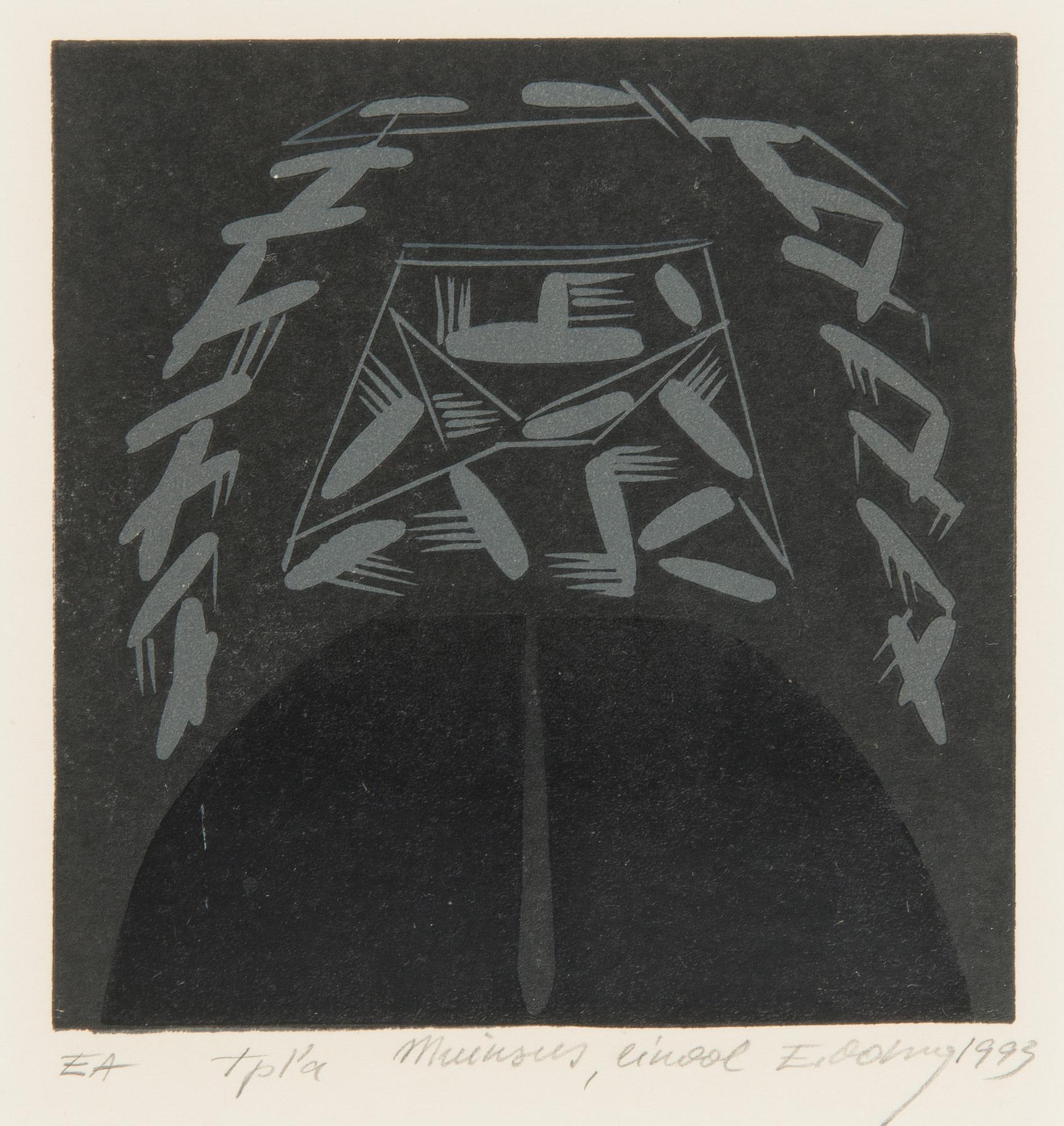 Enno Ootsing, a set of two woodcuts and one linout, signed and dated 1984, 1985 and 1993.