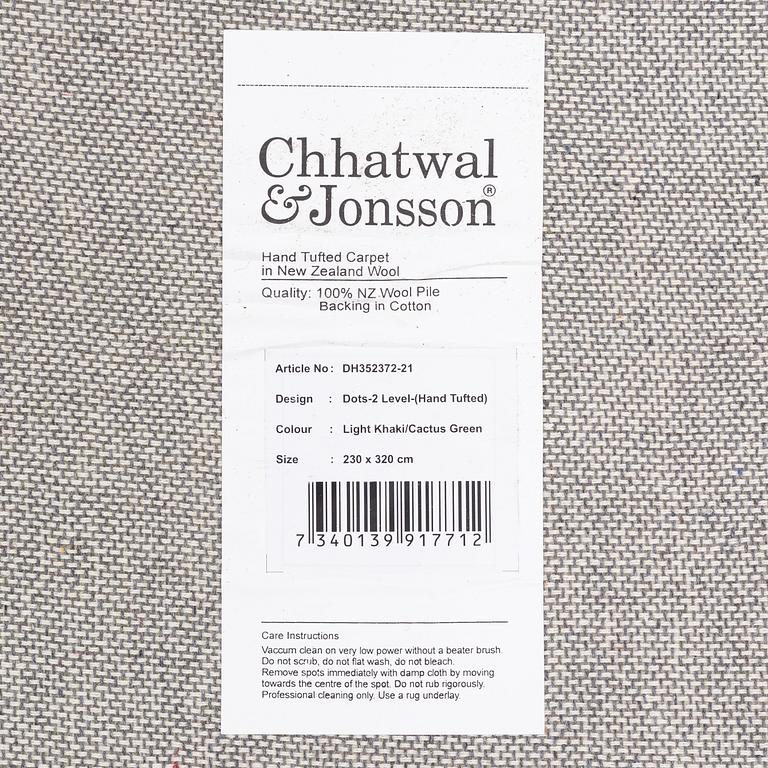 Matta, handtuftad, "Dots 2 Level", Chhatwal & Jonsson, ca 320 x 230 cm.