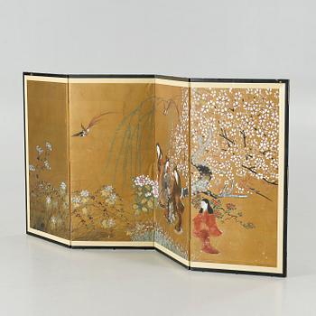 A Japanese folding screen, 20th century.