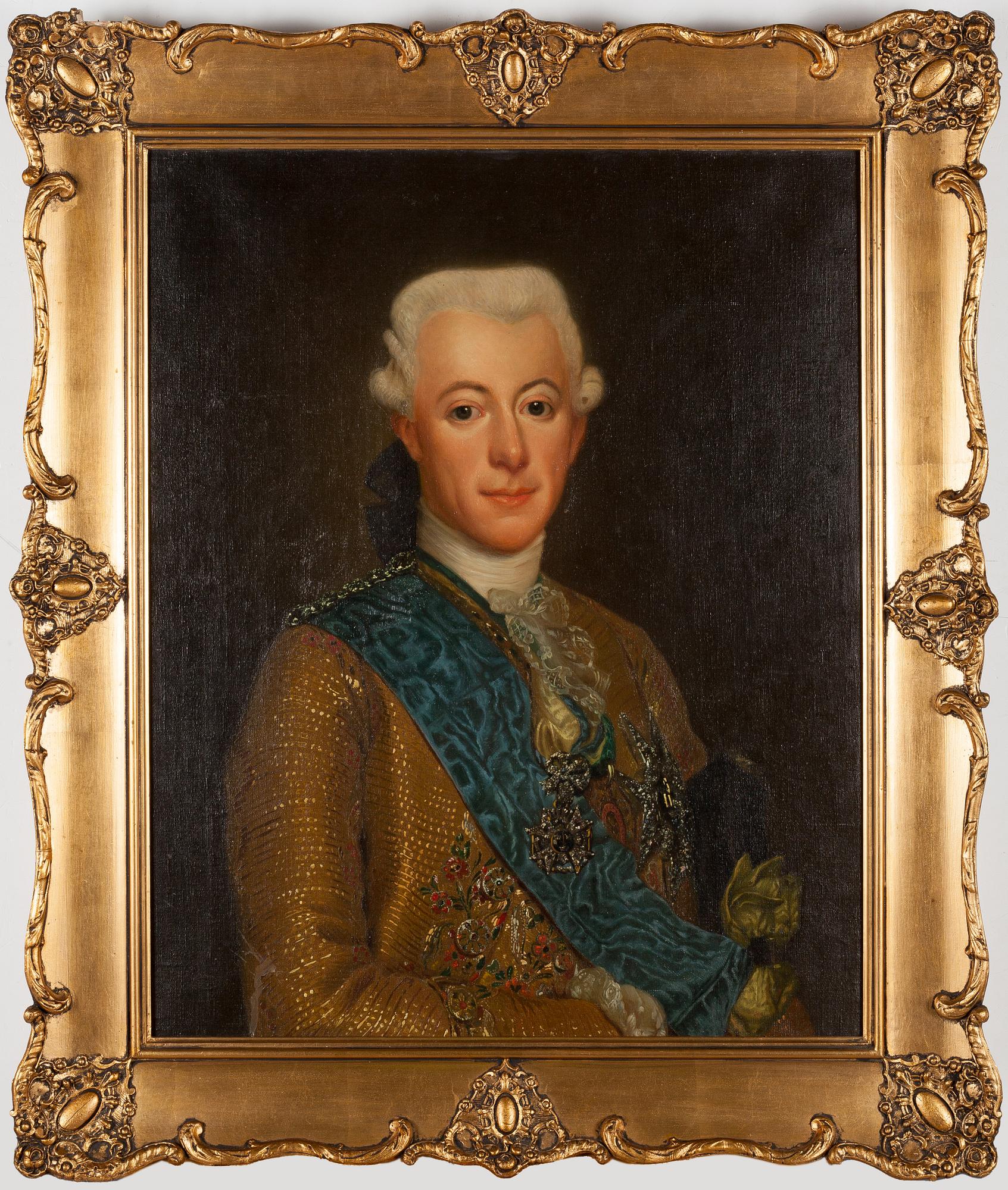 Albert Zetterberg, copy after Alexander Roslin, oil on canvas, marked verso.