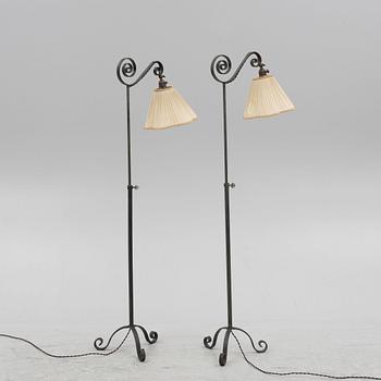 Bjerkås, a pair of floor lamps model "6", Gothenburg, 1930s.