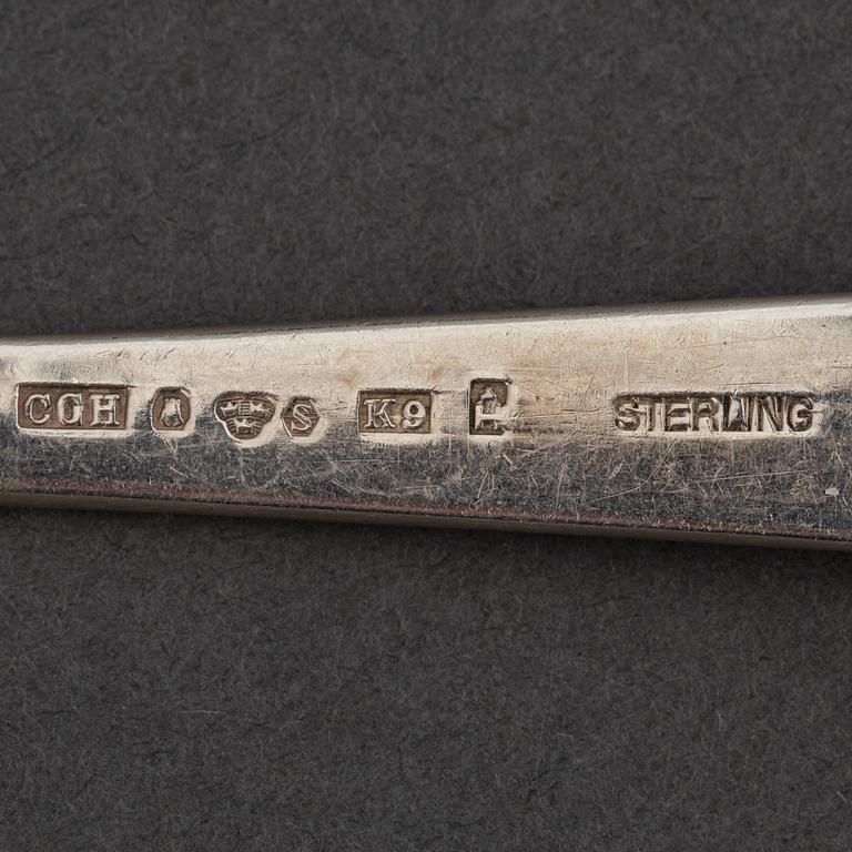 A Swedish 20th century 51 piece sterling silver cutley-set, marked CGH, Stockholm 1960.