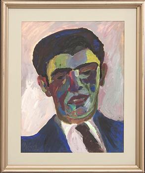 Gunnar Jonn, a signed and dated oil on paper.