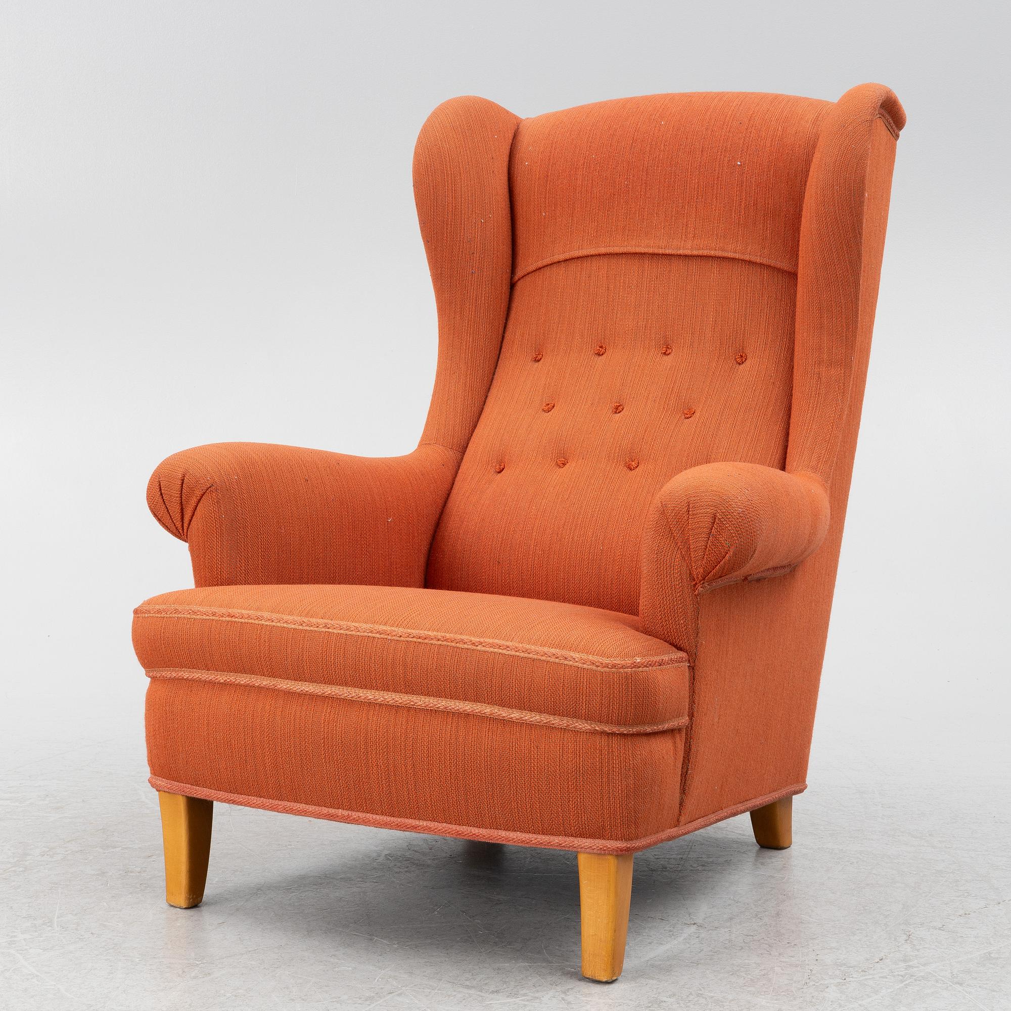 Carl Malmsten, armchair, 'Häggbom', AB O.H. Sjögren.
