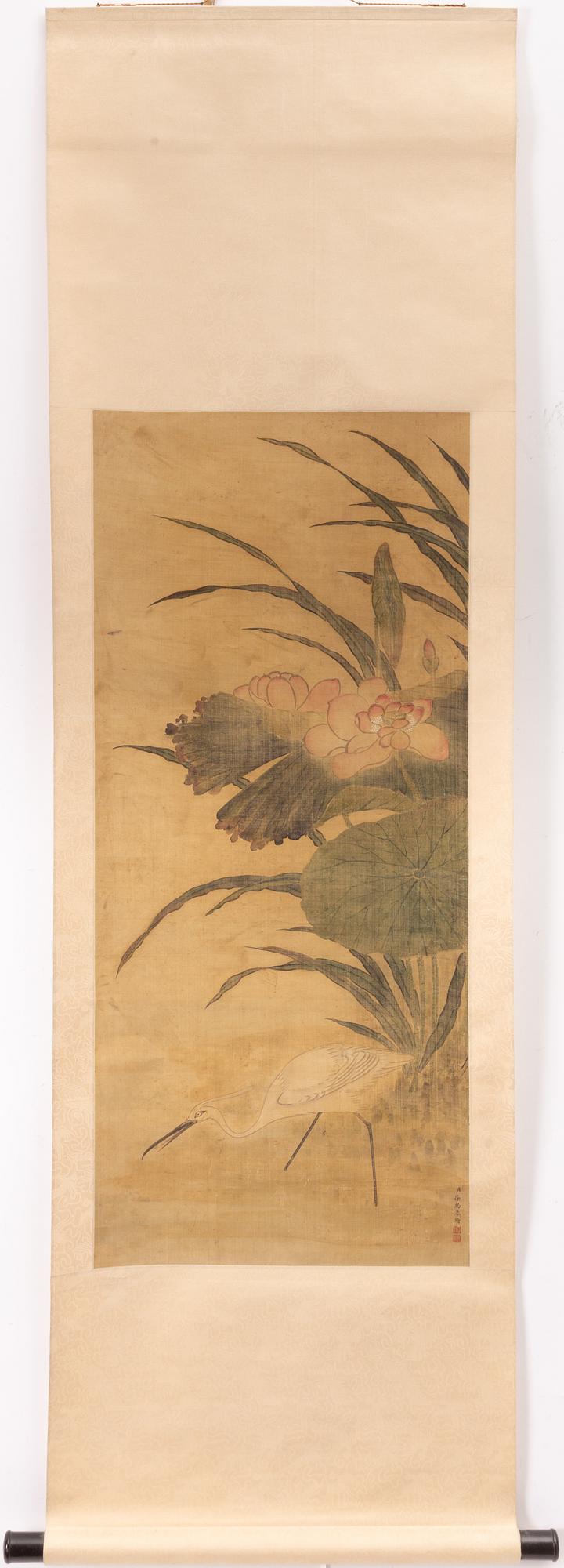 Rullmålning, okänd konstnär efter äldre mästare, Kina,