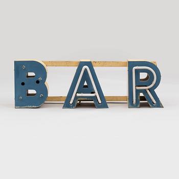 SKYLT, "BAR", 1900-talets första hälft.