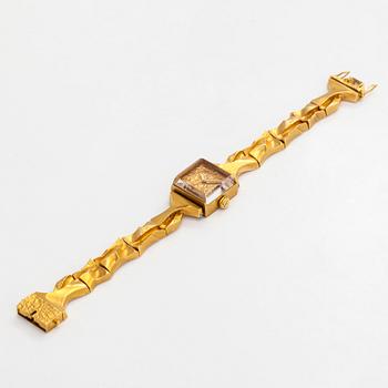 Björn Weckström, an 18K gold 'Time Adviser' wristwatch. Lapponia 1975.