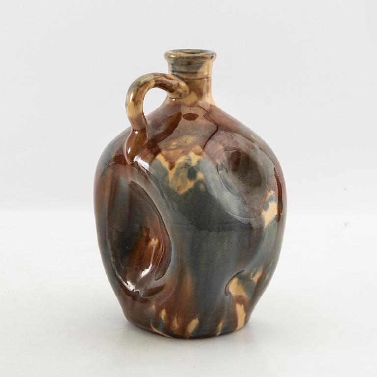 Andersson & Johansson vases 6 pcs Höganäs early 20th century glazed stoneware.