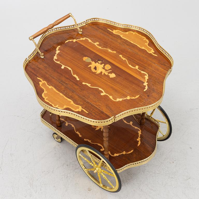 An Italian drinks trolley, second half of the 20th Century.