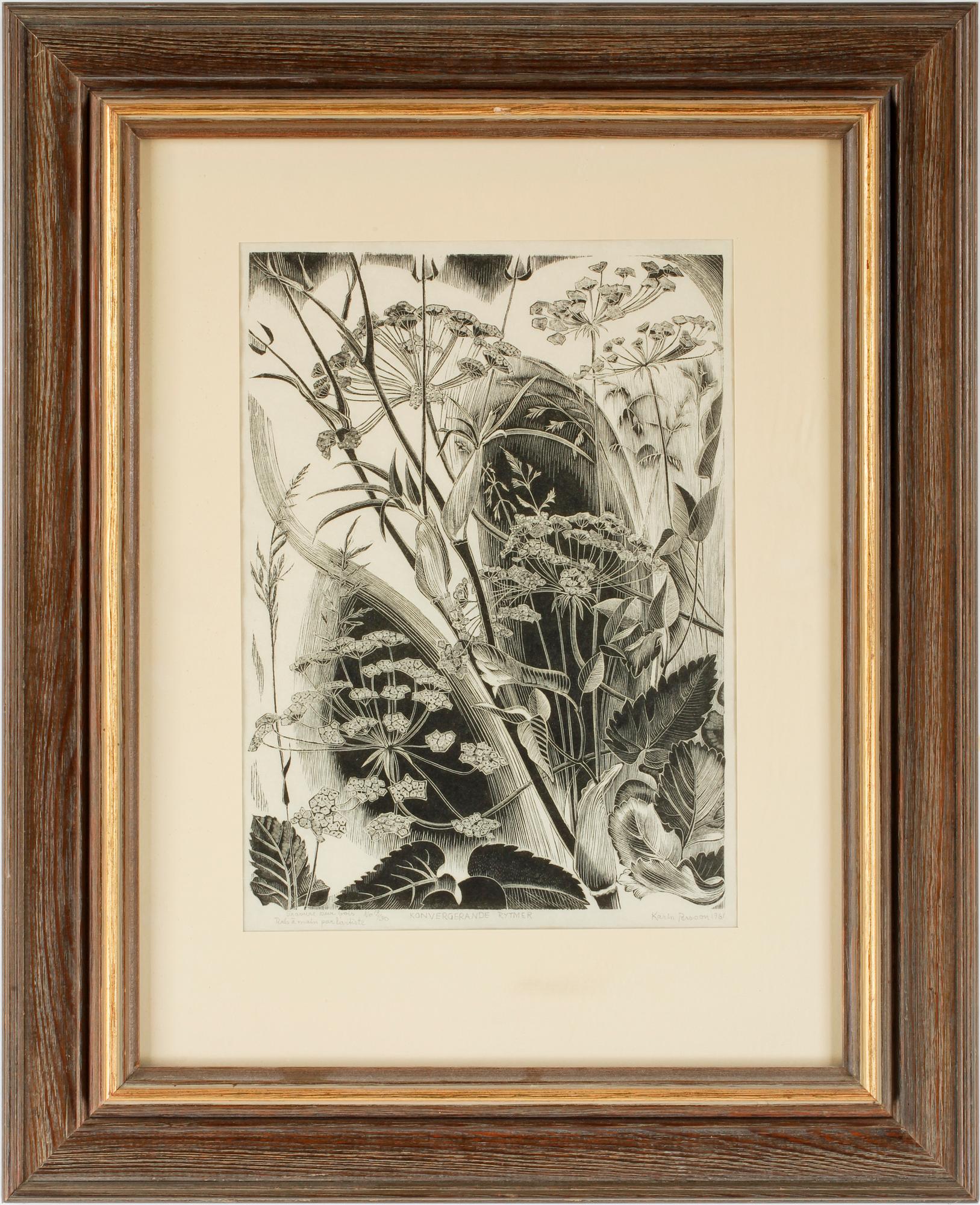 KARIN PERSSON, träsnitt. Sign o dat 1961. Numr 12/30.