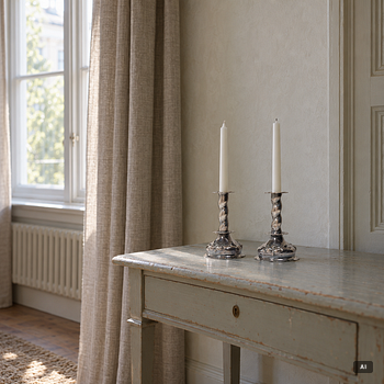 Tage Göthlin, candlesticks, a pair, silver, Baroque style, Tenn & Silver Ab, Gothenburg, 1965.