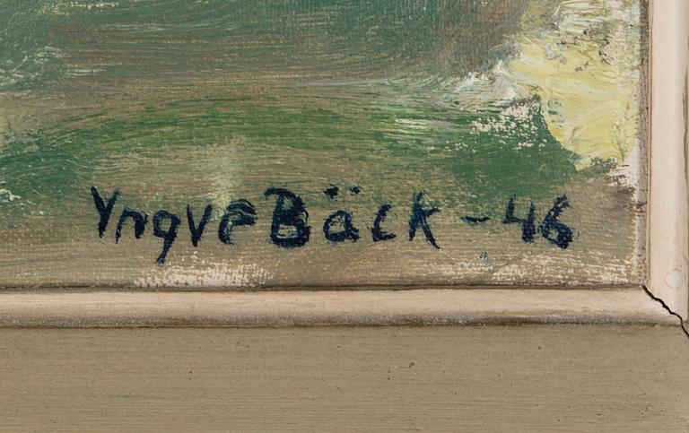 YNGVE BÄCK, olja på duk, signerad, daterad -46.