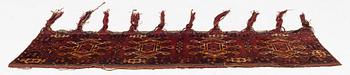 Antique Turkmen trapping, circa 189 x 48 cm.