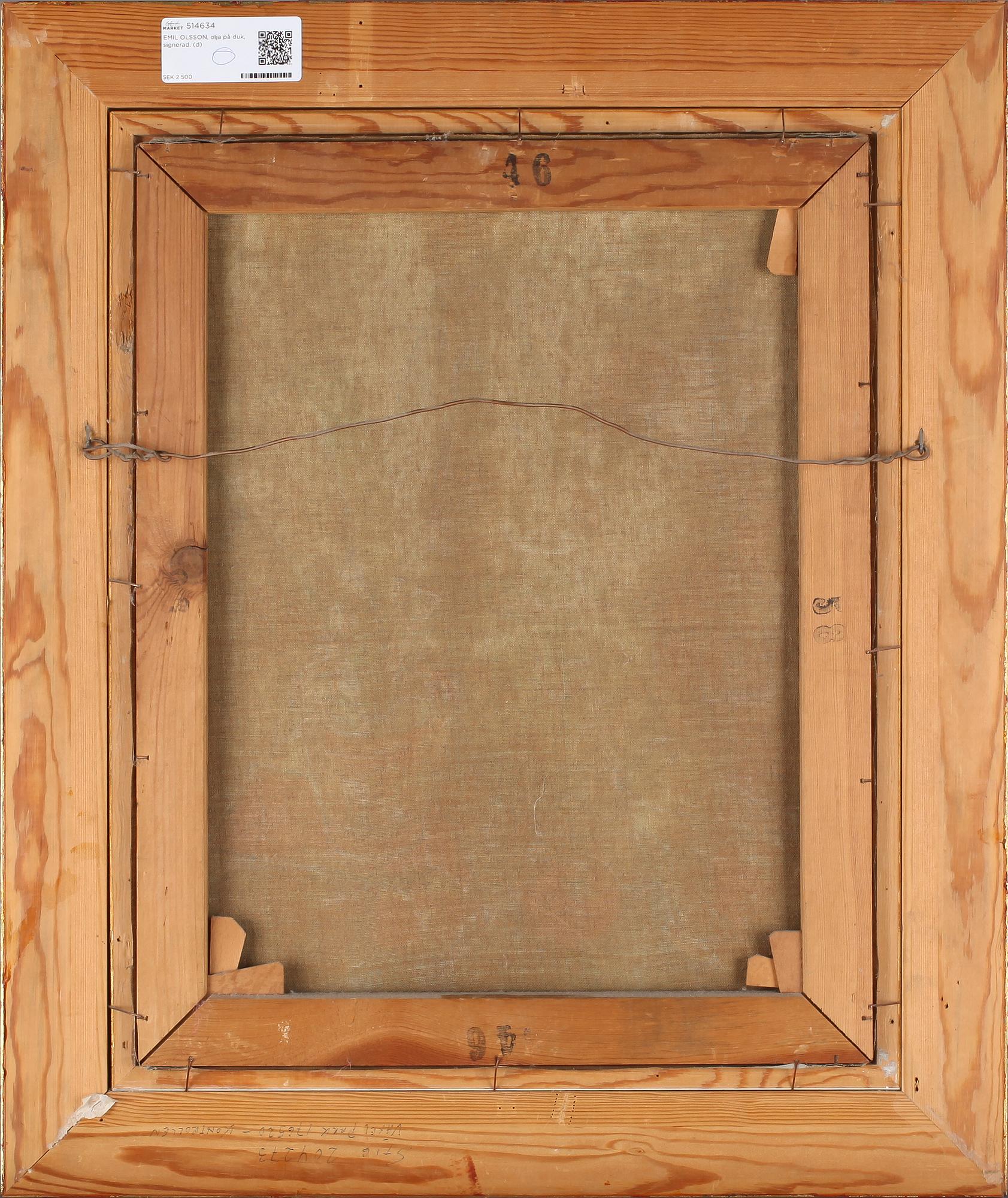 EMIL OLSSON, olja på duk, signerad.