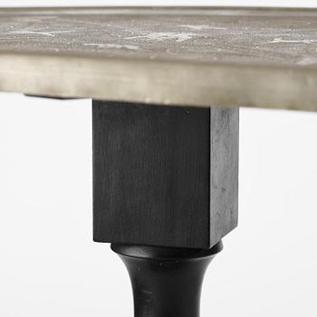 Anna Petrus, a pewter top tray table on a base by Uno Åhrén, executed in her studio, Stockholm, ca 1922-25.
