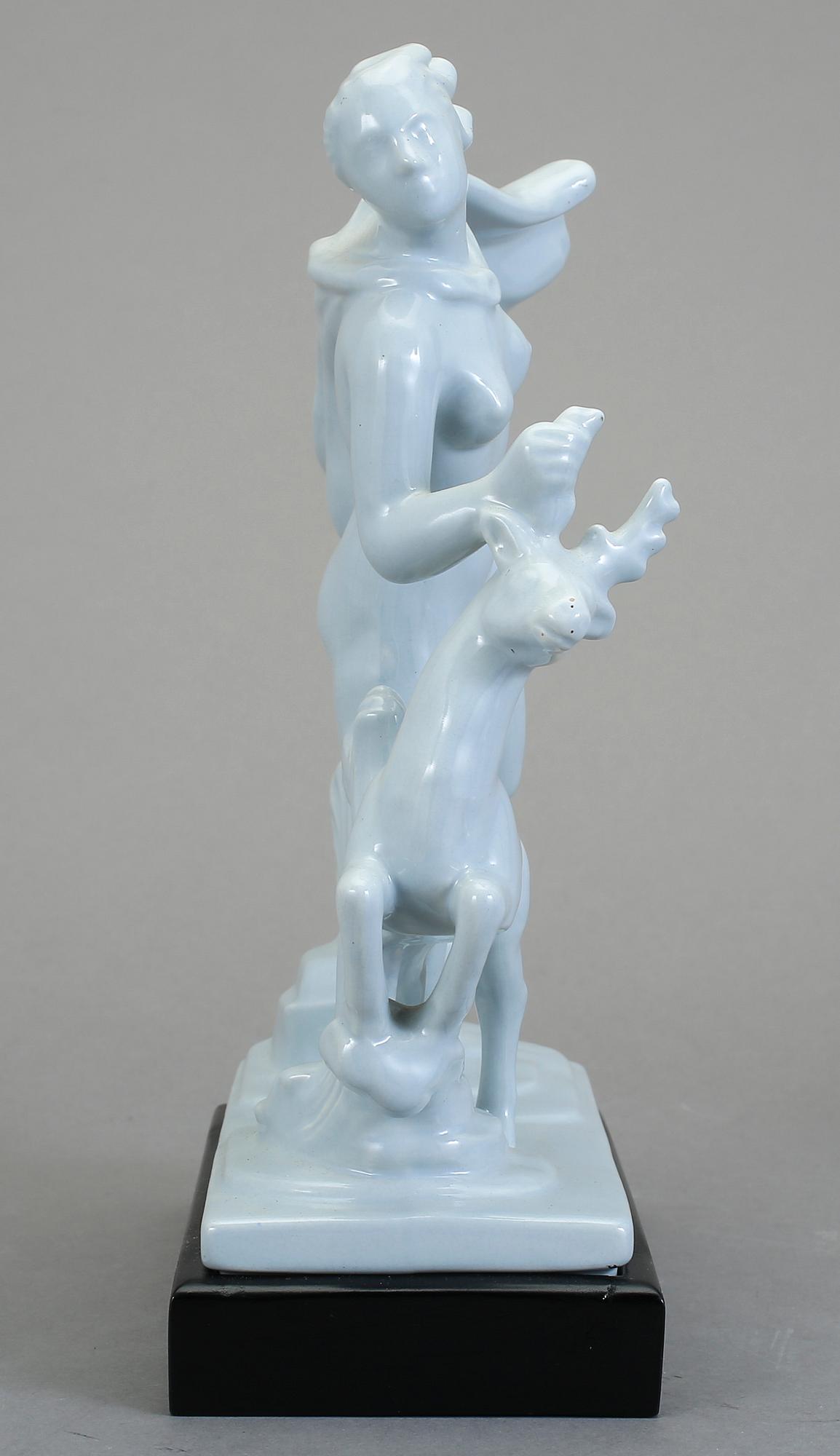FIGURIN, flintgods, "Diana", Arthur Percy, Gefle Porslinsfabrik.