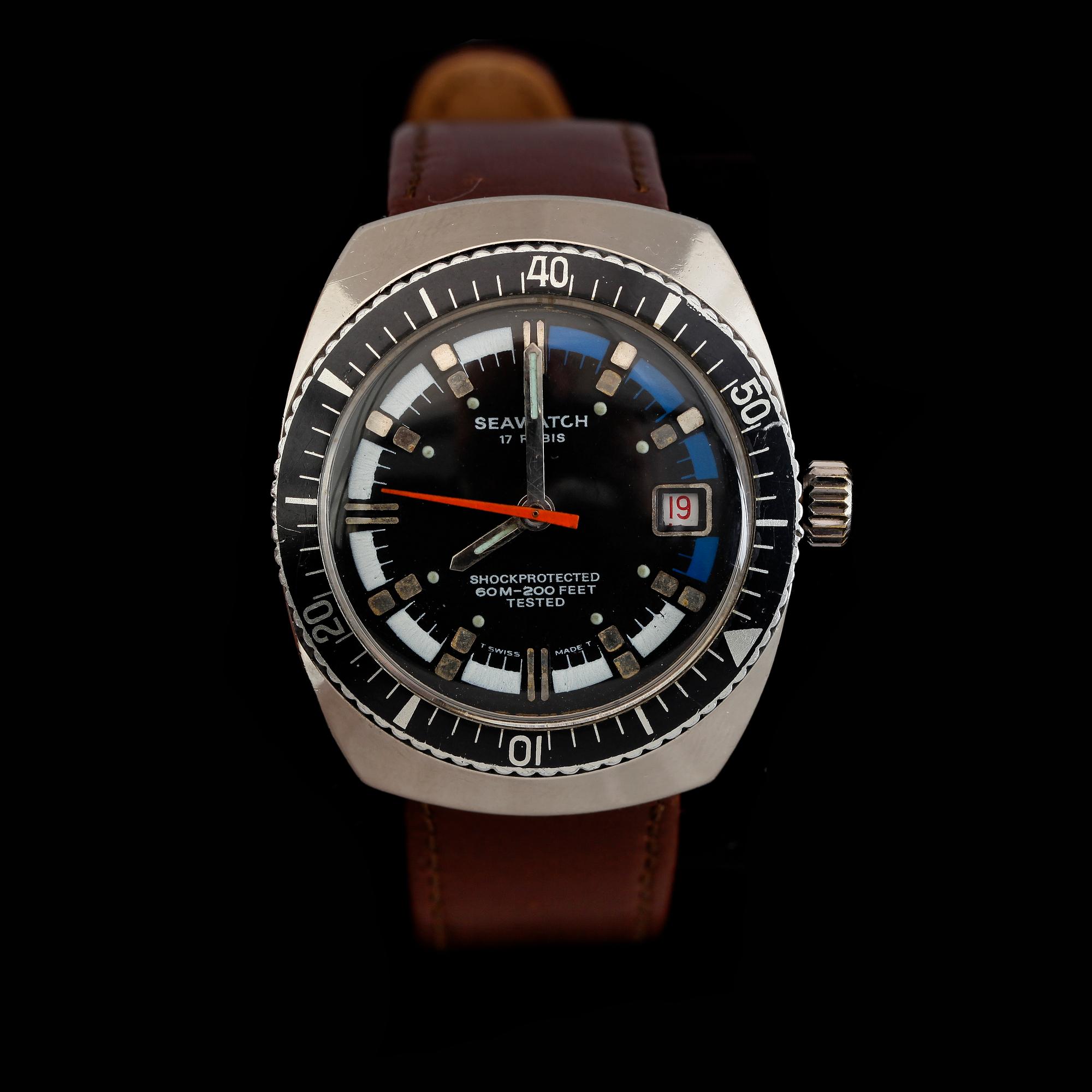 ARMBANDSUR, stål, Seawatch, 1960-/70-tal.