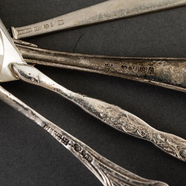 19th and 20th century silver spoons.