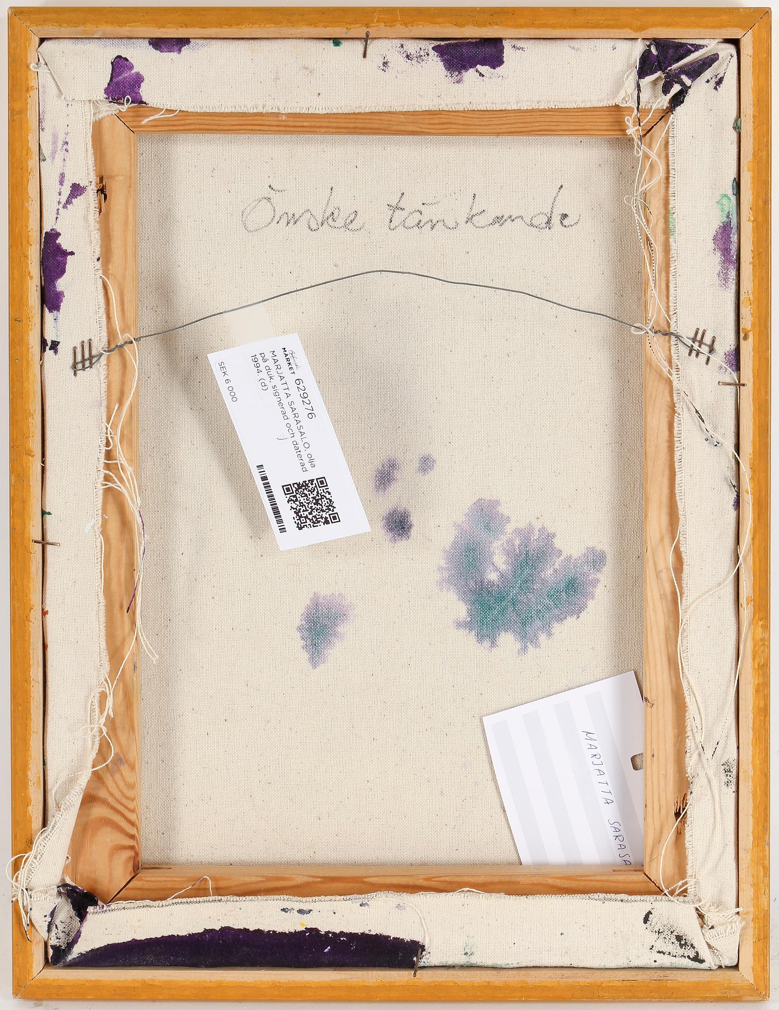 MARJATTA SARASALO, blandteknik, signerad och daterad 1994.