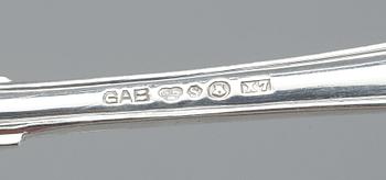 PARTI SKEDAR, 25st, silver, bland annat Guldsmedsaktiebolaget, Stockholm, 1924. Vikt ca 708g.
