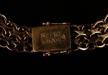 ARMBAND, 18 K guld, Köping, 1972. Ca 20 g.