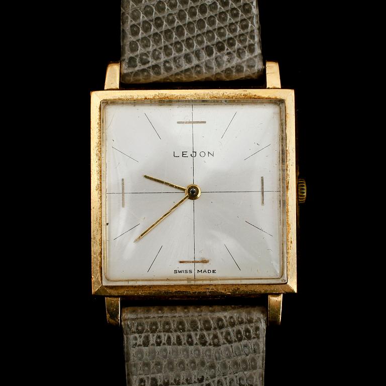 ARMBANDSUR, 18 k guld, Lejon, 1970-tal.