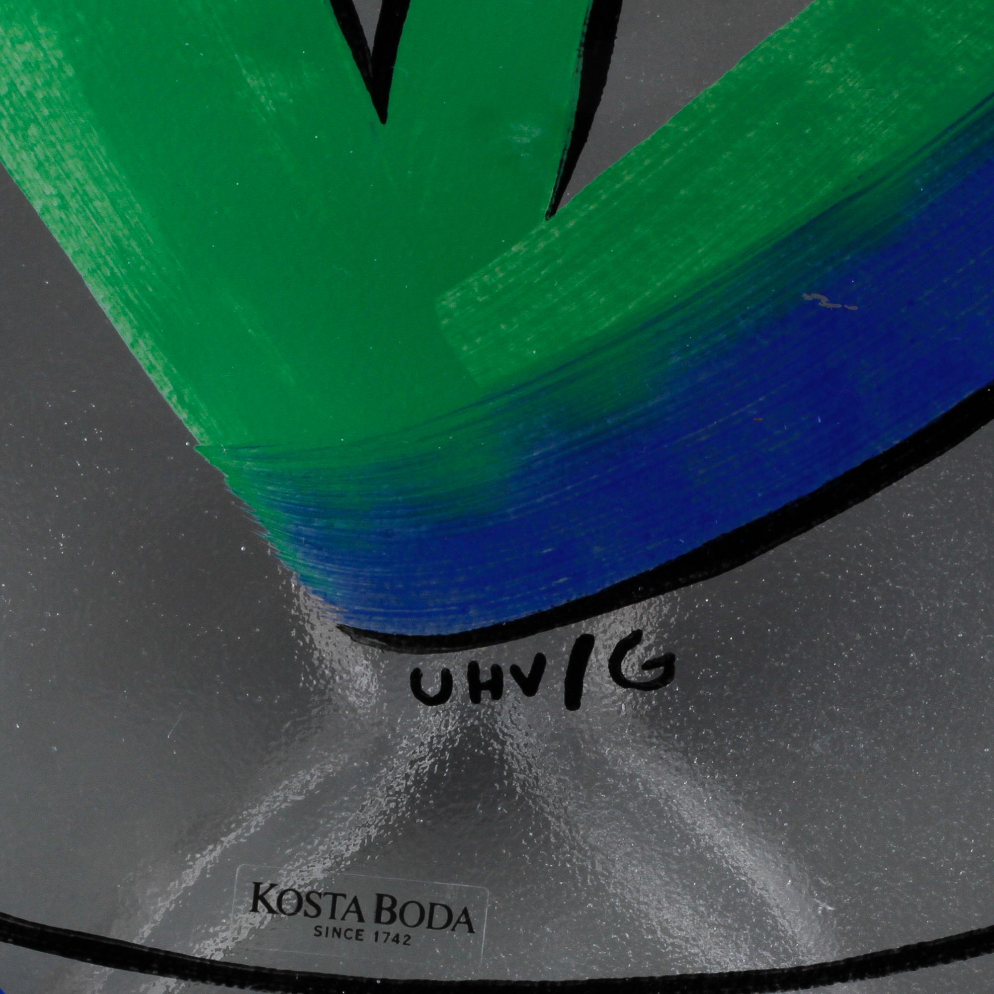 SKÅL och FAT, porslin, glas, Ulrica Hydman-Vallien, Kosta Boda, signerade, 1900-talets senare del.