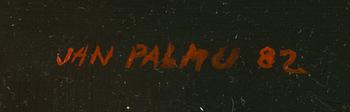 Jan Palmu, olja på pannå, signerad och daterad -82.